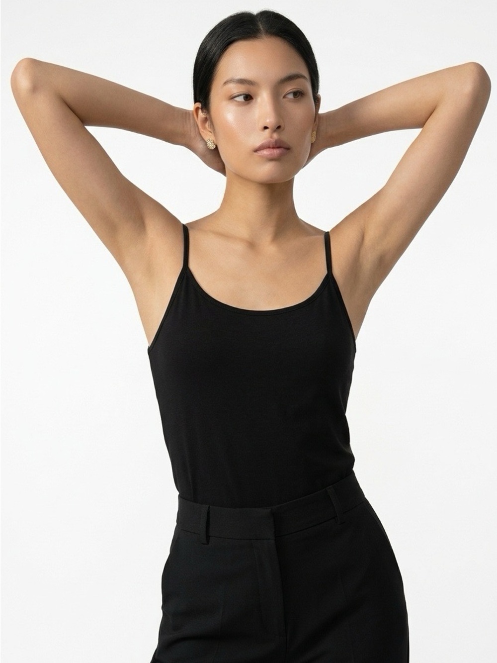 Time and Tru Black Camisole Tank Top Spaghetti Strap XL